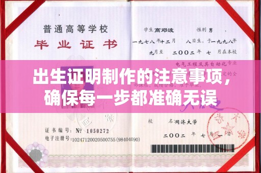 寿县出生证明制作的注意事项，确保每一步都准确无误